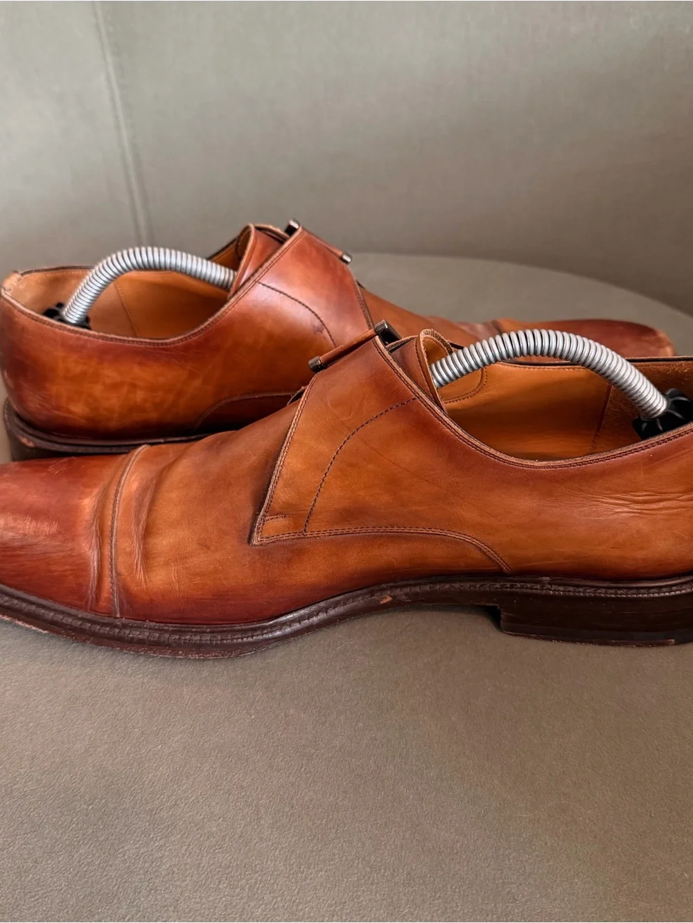 Magnanni Mens Size US11.5 EU44.5 Manning Cuero Marco II Monk Strap Leather Shoe